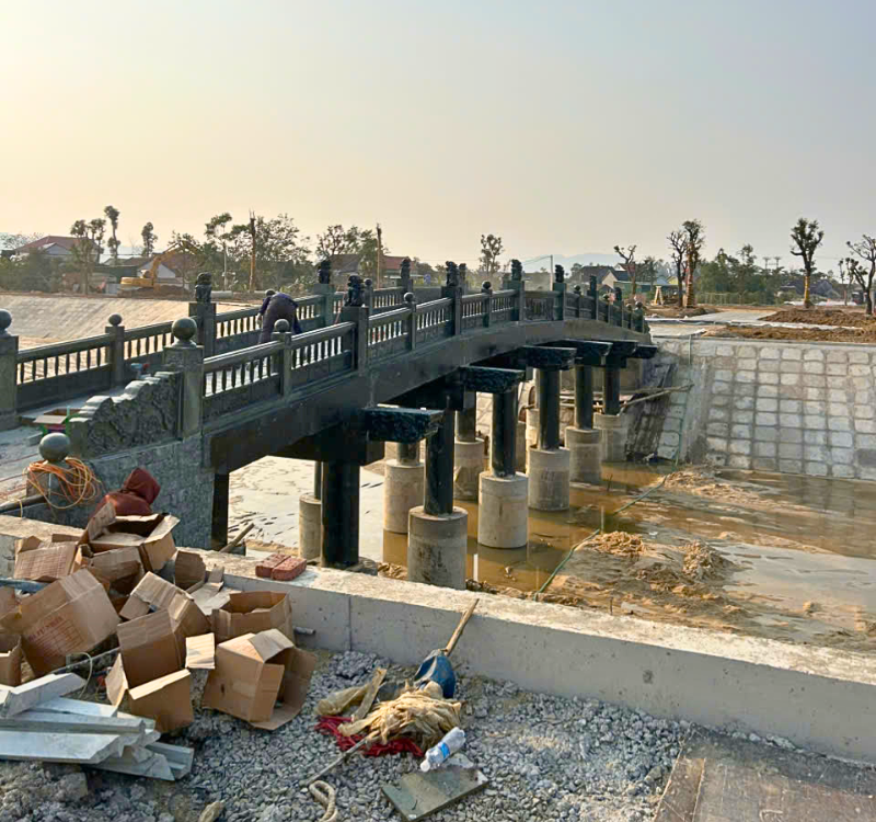 Đá mỹ nghệ Nhật Hà thi công đền thờ Lê Đức Tuy